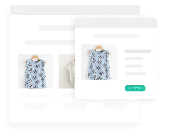 image contains ecommerce website screens