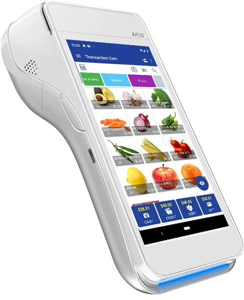 pax a920 android pos system with 6ix retail pos software installed